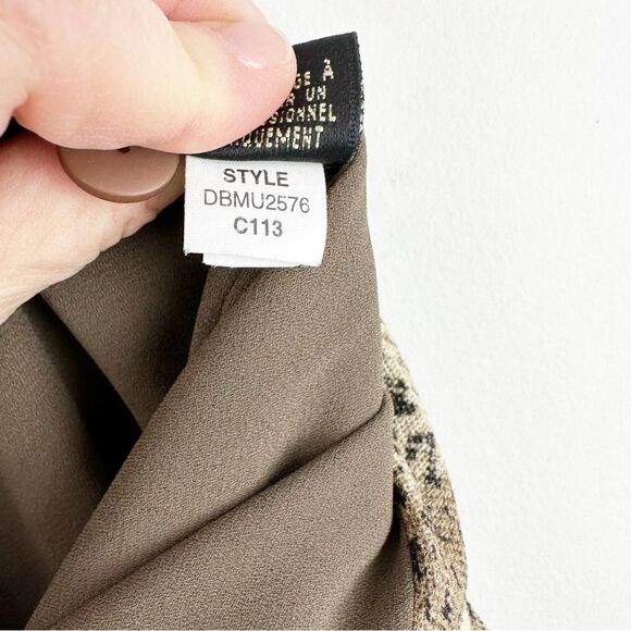 Dana Buchman Snakeskin Print Wool Silk Flat Front Wide Leg Pants Sz 16 - Picture 14 of 15